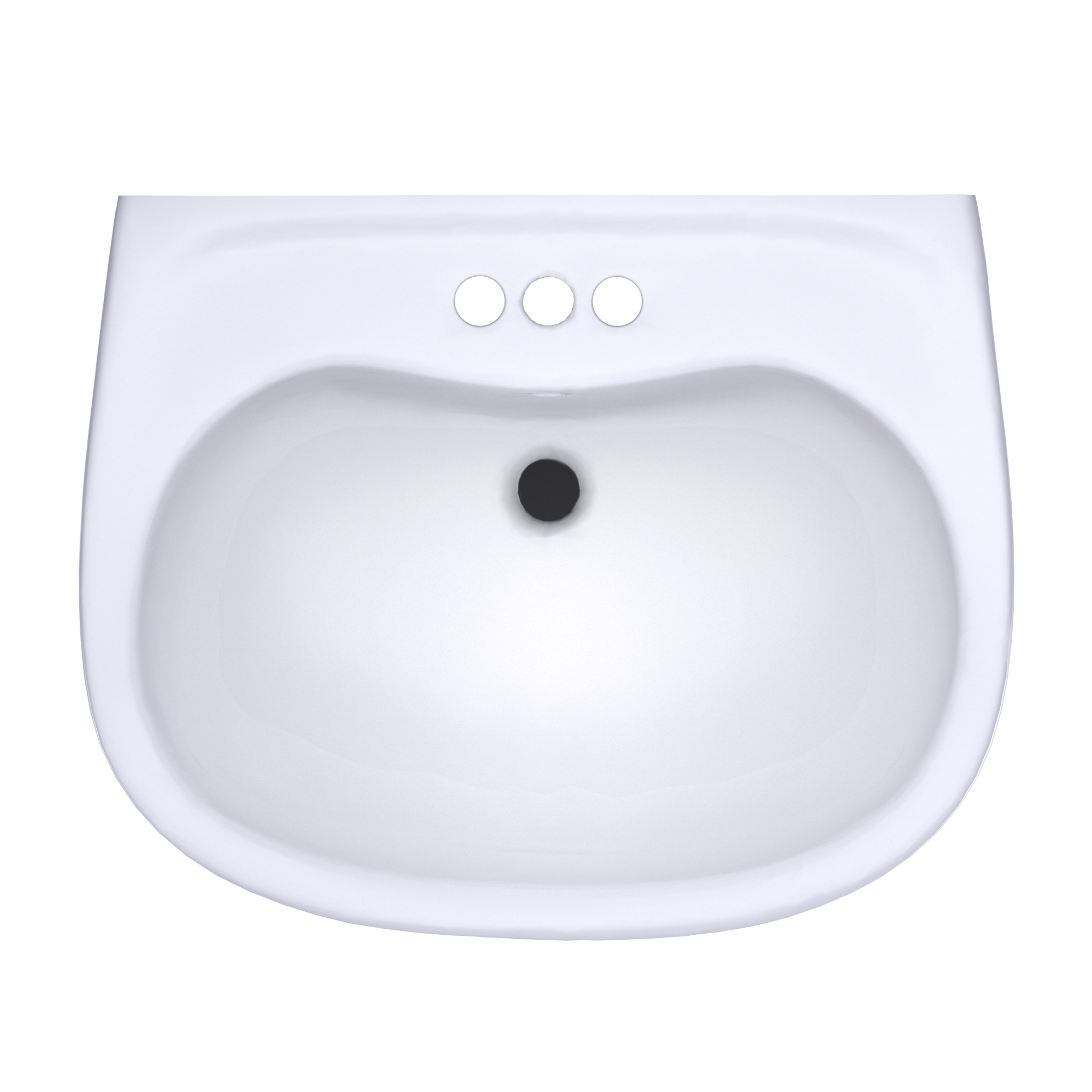 TOTO LHT242.4G#01 Prominence Oval Wall-Mount Bathroom Sink With Cefiontect And Shroud For 4 Inch Center Faucets - Cotton White