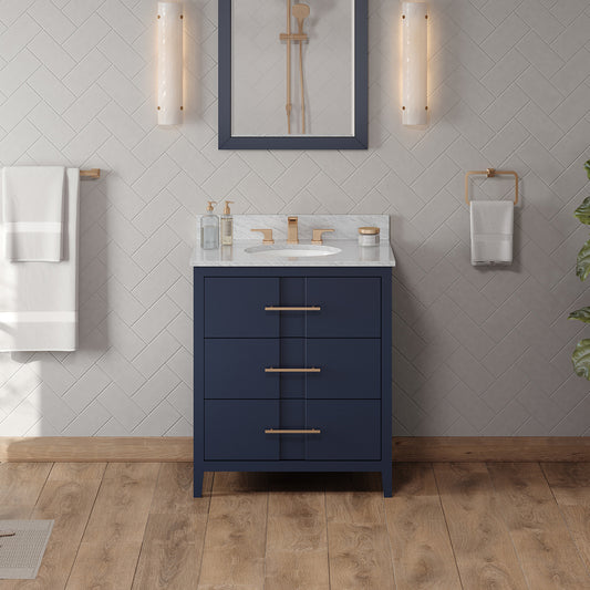 JEFFREY ALEXANDER VN2KAT-30-BL-NT 30" Hale Blue Katara Vanity - Hale Blue