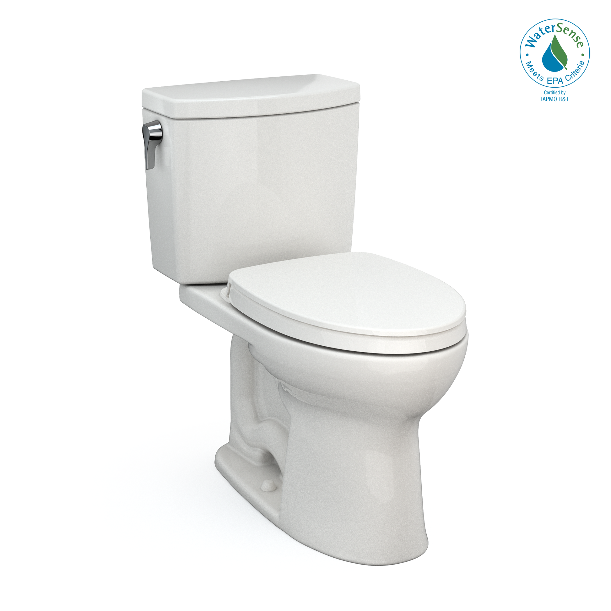 TOTO MS454124CUFG#11 Drake Ii 1G Two-Piece Elongated 1.0 Gpf Universal Height Toilet With Cefiontect And Ss124 Softclose Seat - Colonial White