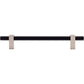 JEFFREY ALEXANDER 478-160MBSN Larkin 2 160 mm Center-to-Center Bar Pull - Matte Black w/Satin Nickel