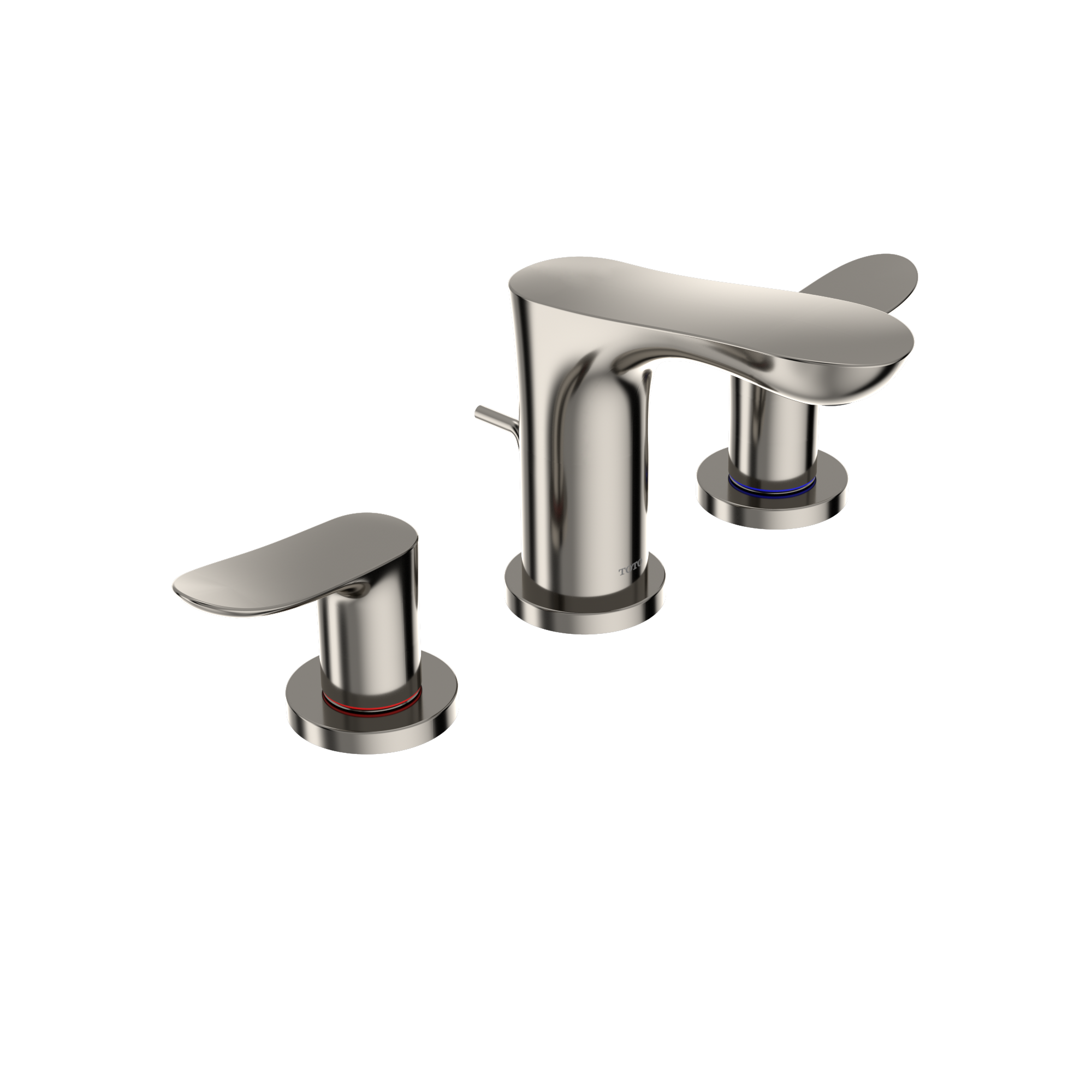 TOTO TLG01201U#PN Go Series 1.2 Gpm Two Handle Widespread Bathroom Sink Faucet With Drain Assembly - Polished Nickel