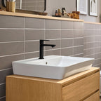 HANSGROHE 72557671 Rebris E Single-Hole Faucet 110 with Pop-Up Drain, 1.2 GPM - Matte Black