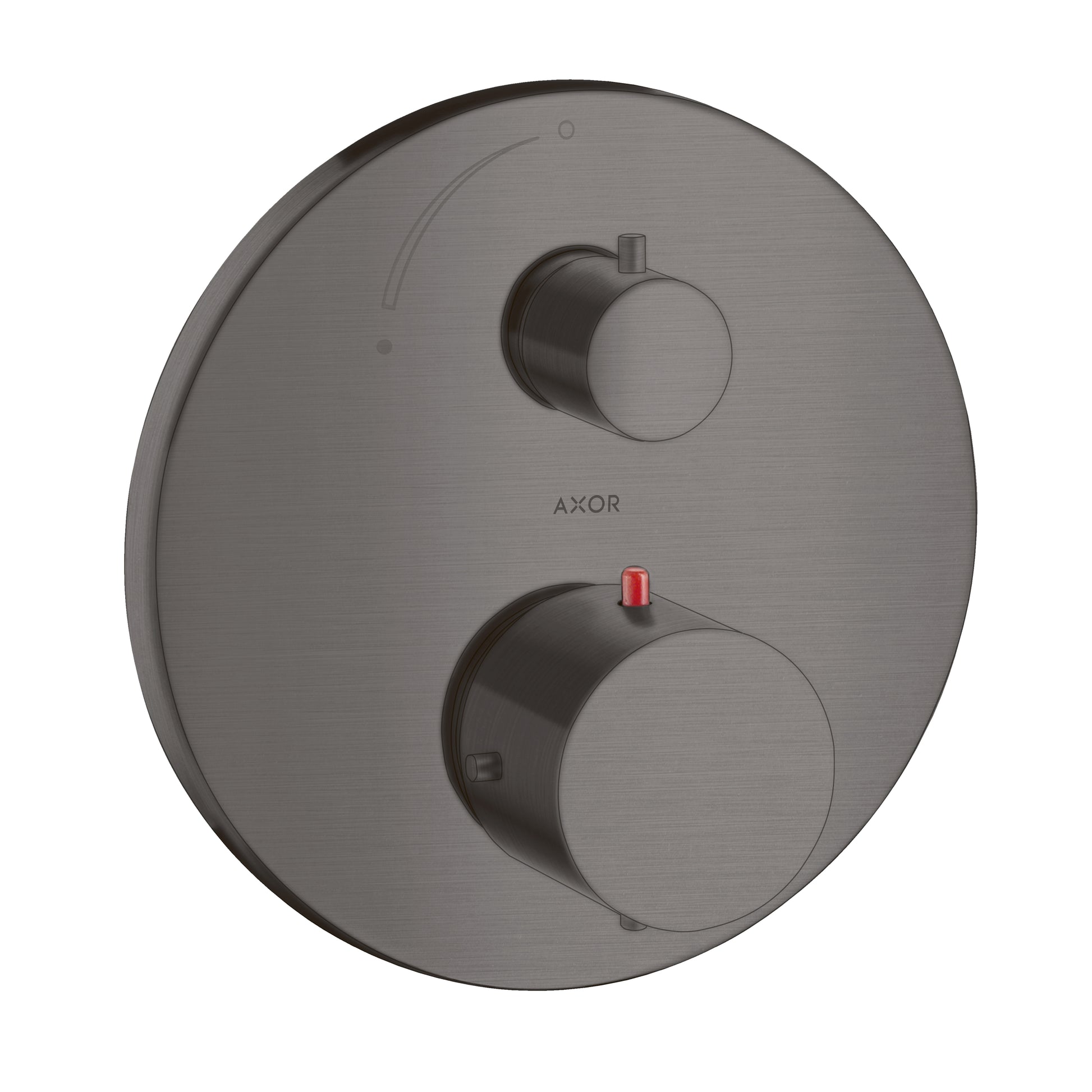 AXOR 10700341 Starck Thermostatic Trim with Volume Control - Brushed Black Chrome