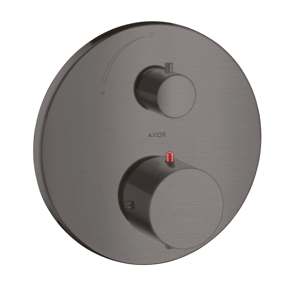 AXOR 10700341 Starck Thermostatic Trim with Volume Control - Brushed Black Chrome