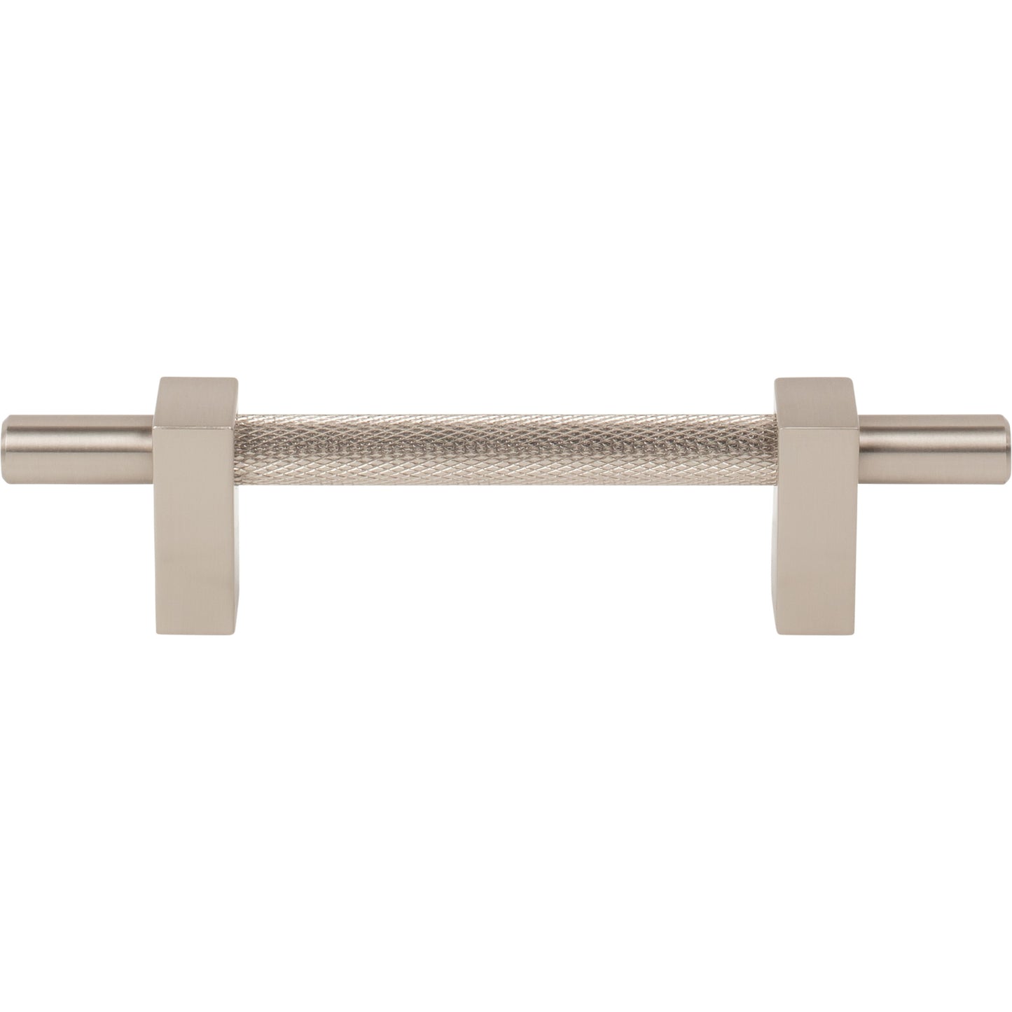 JEFFREY ALEXANDER 598-96SN Larkin Knurled Center 96 mm Center-to-Center Bar Pull - Satin Nickel