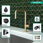 HANSGROHE 72806251 Talis N Kitchen Faucet, U-Style 1-Spray, 1.75 GPM - Brushed Gold Optic