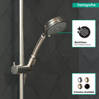 HANSGROHE 04072820 Croma 100 Classic Handshower 3-Jet, 2.5 GPM - Brushed Nickel