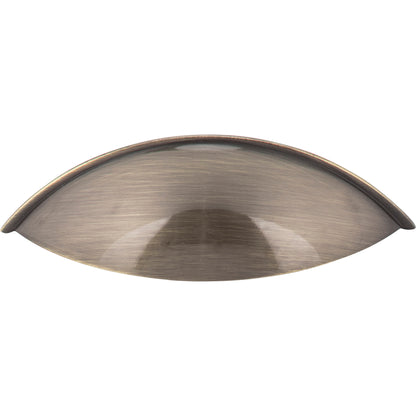 JEFFREY ALEXANDER 8236AB Bordeaux 96 mm Center-to-Center Cup/Bin Pull - Brushed Antique Brass