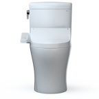 TOTO MW4363074CEMFGN#01 Washlet+ Aquia Iv Cube Two-Piece Elongated Dual Flush 1.28 And 0.9 Gpf Toilet With C2 Bidet Seat - Cotton White