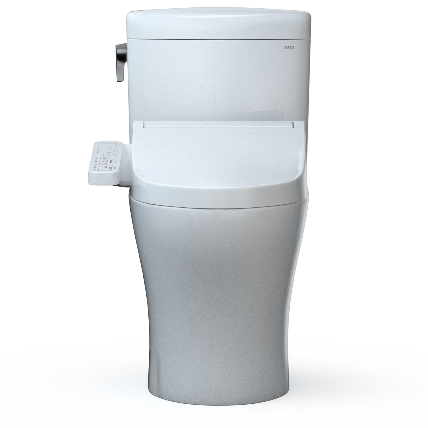 TOTO MW4363074CEMFGN#01 Washlet+ Aquia Iv Cube Two-Piece Elongated Dual Flush 1.28 And 0.9 Gpf Toilet With C2 Bidet Seat - Cotton White