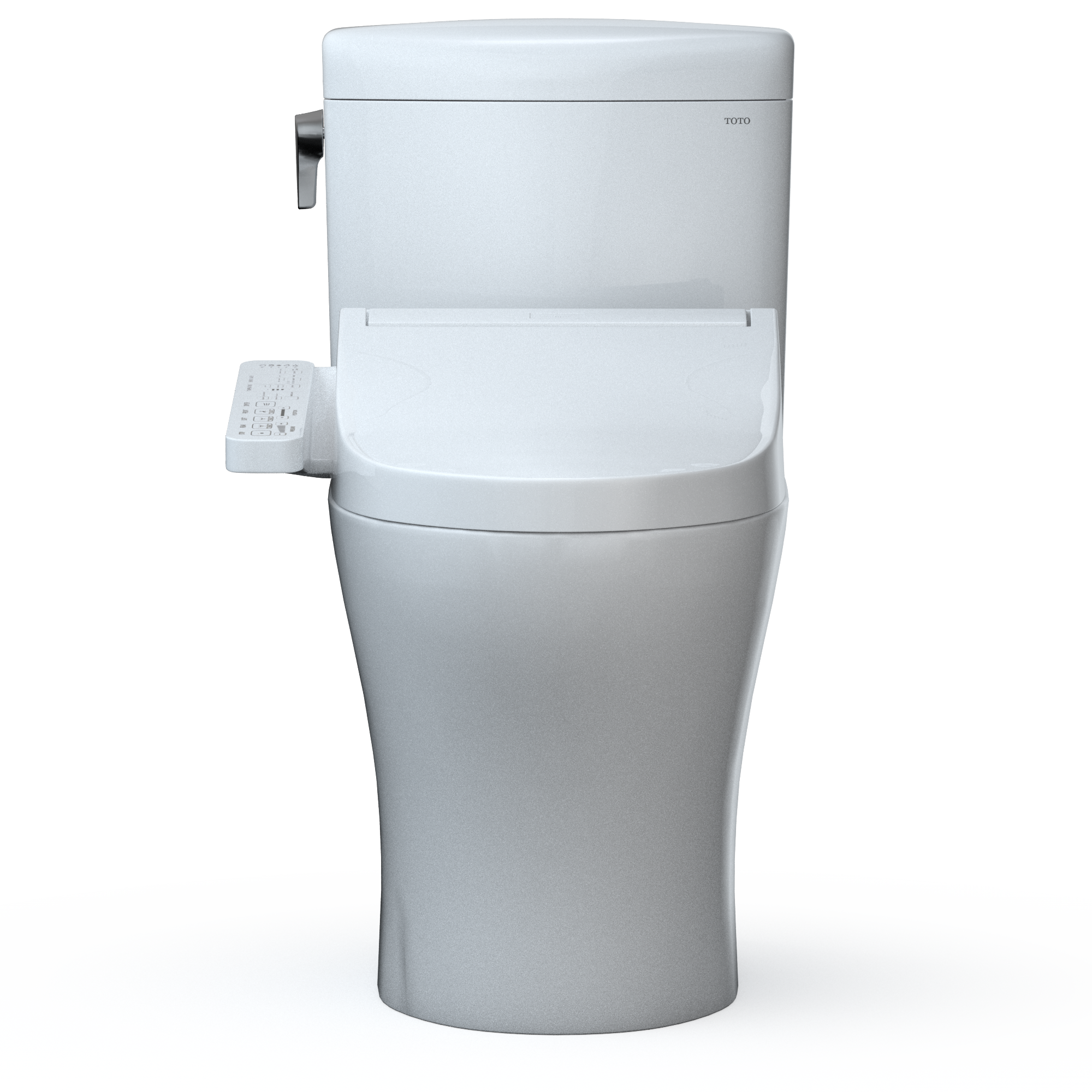 TOTO MW4363074CEMFGN#01 Washlet+ Aquia Iv Cube Two-Piece Elongated Dual Flush 1.28 And 0.9 Gpf Toilet With C2 Bidet Seat - Cotton White