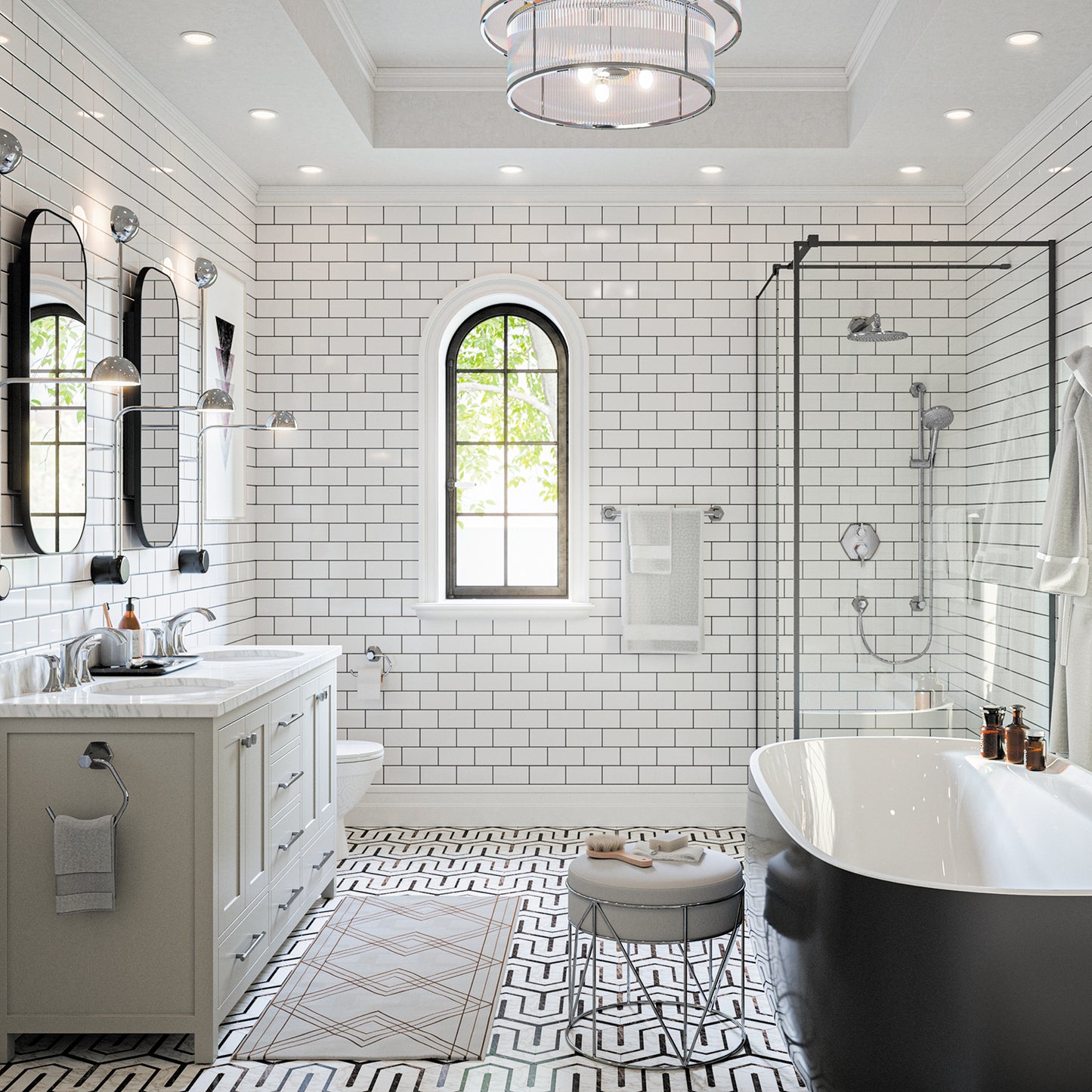 HANSGROHE 04832000 Chrome Locarno Transitional Wallbar