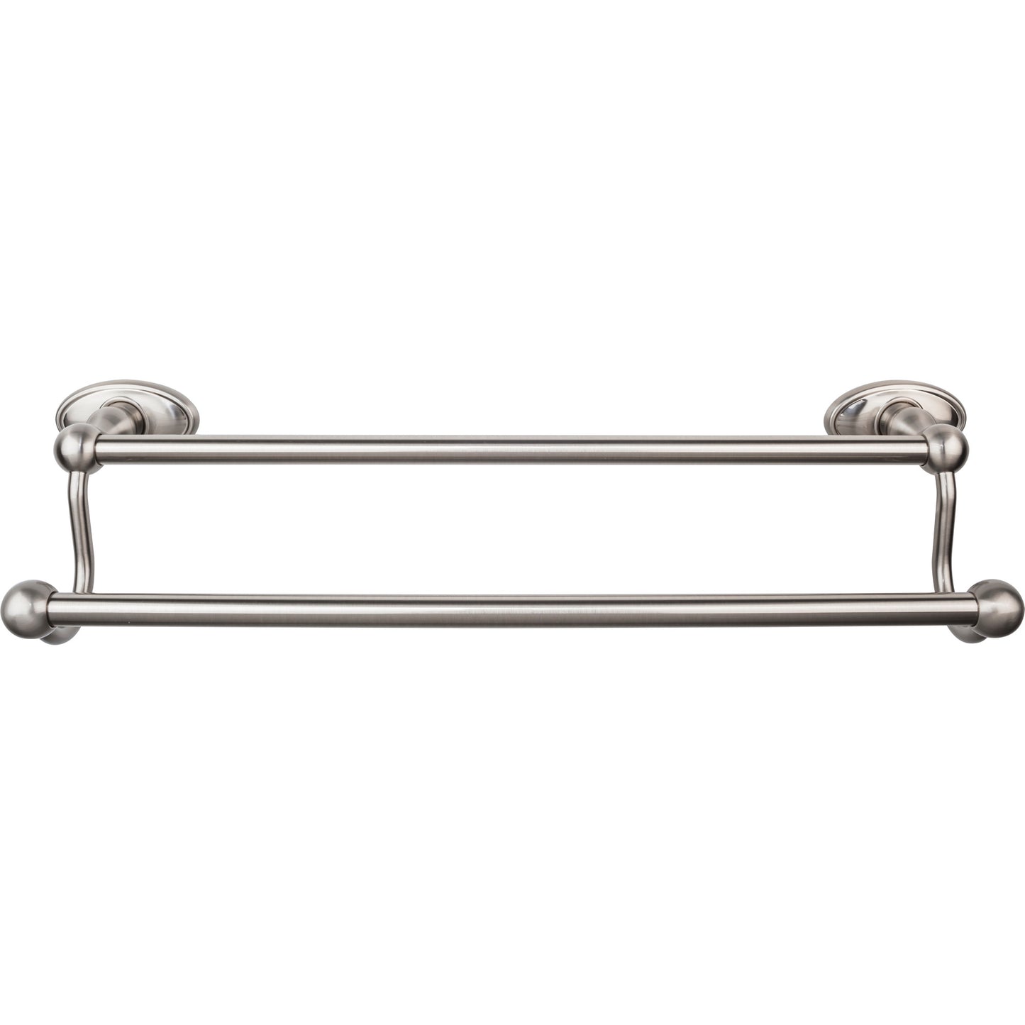 TOP KNOBS ED7BSNC TOP BATH (R) Edwardian Bath Double 20 1/2" Wall Mounted Towel Bar - Brushed Satin Nickel