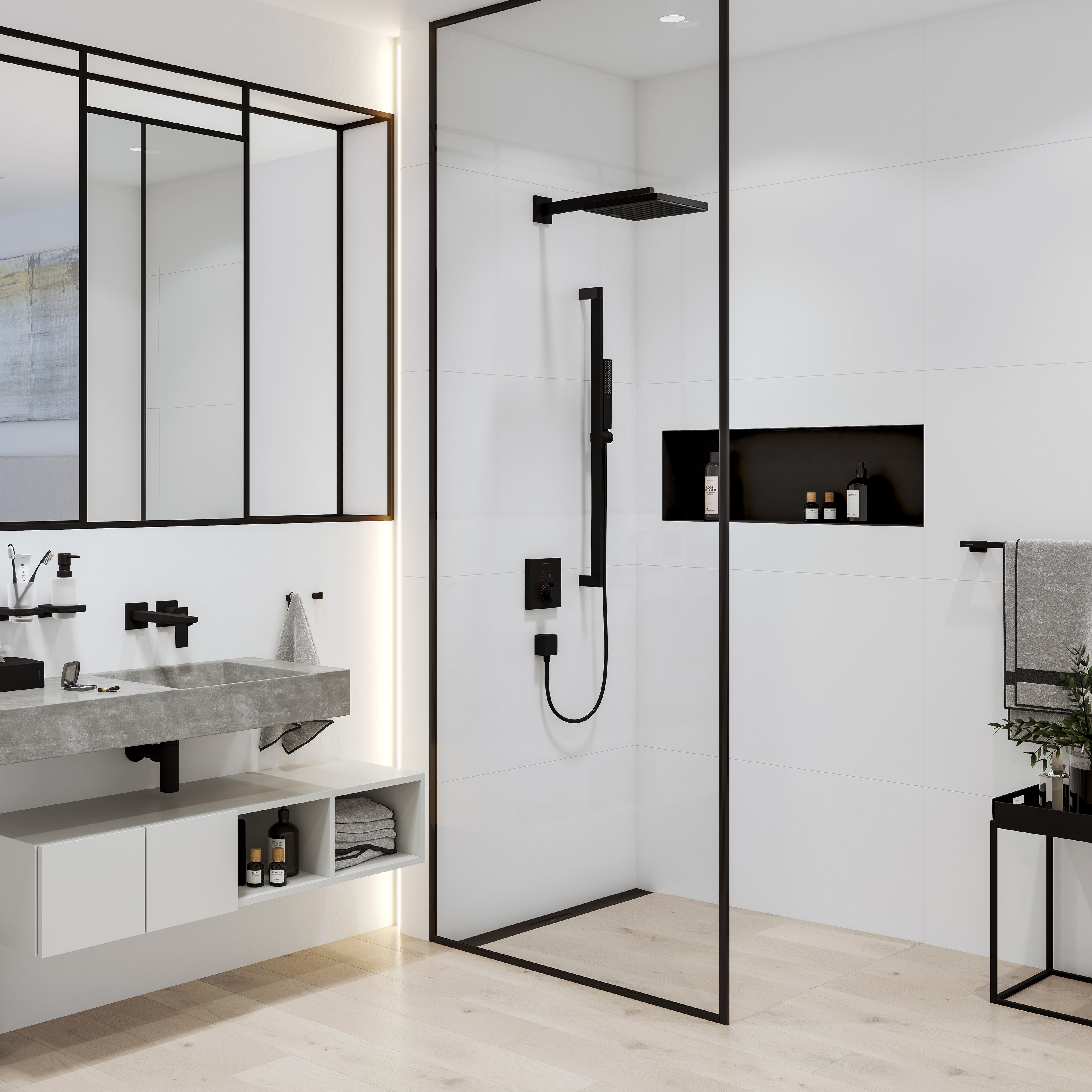 HANSGROHE 24337671 Pulsify E Showerarm E,15" - Matte Black