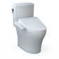 TOTO MW4363074CEMFGN#01 WASHLET+ Aquia IV Cube Two-Piece Elongated Dual Flush 1.28 and 0.9 GPF Toilet with C2 Bidet Seat , Cotton White