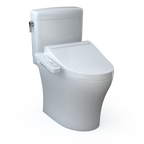 TOTO MW4363074CEMFGN#01 Washlet+ Aquia Iv Cube Two-Piece Elongated Dual Flush 1.28 And 0.9 Gpf Toilet With C2 Bidet Seat - Cotton White