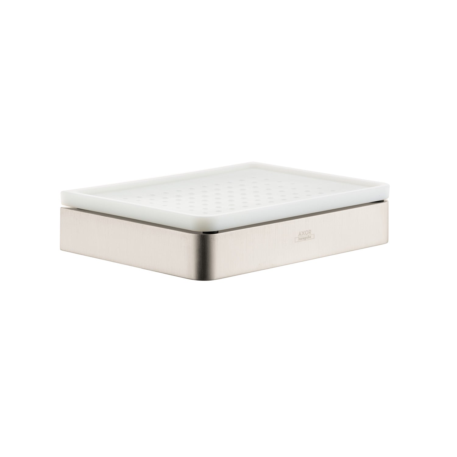 AXOR 42803820 Universal SoftSquare Soap Dish - Brushed Nickel