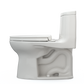 TOTO MS604124CEFG#11 UltraMax II One-Piece Elongated 1.28 GPF Universal Height Toilet with CEFIONTECT and SS124 SoftClose Seat , Colonial White