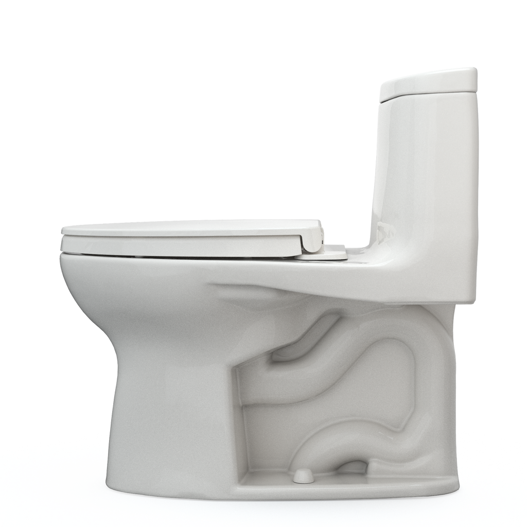 TOTO MS604124CEFG#11 Ultramax Ii One-Piece Elongated 1.28 Gpf Universal Height Toilet With Cefiontect And Ss124 Softclose Seat - Colonial White