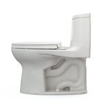 TOTO MS604124CEFG#11 Ultramax Ii One-Piece Elongated 1.28 Gpf Universal Height Toilet With Cefiontect And Ss124 Softclose Seat - Colonial White
