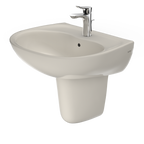 TOTO LHT241G#12 Supreme Oval Wall-Mount Bathroom Sink With Cefiontect And Shroud For Single Hole Faucets - Sedona Beige