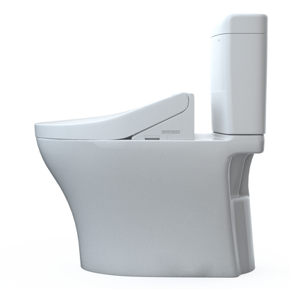 TOTO MW4363074CEMFGN#01 Washlet+ Aquia Iv Cube Two-Piece Elongated Dual Flush 1.28 And 0.9 Gpf Toilet With C2 Bidet Seat - Cotton White