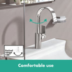HANSGROHE 75030821 Vivenis Single-hole Faucet 210 with Swivel Spout and Pop-Up Drain, 1.2 GPM - Brushed Nickel