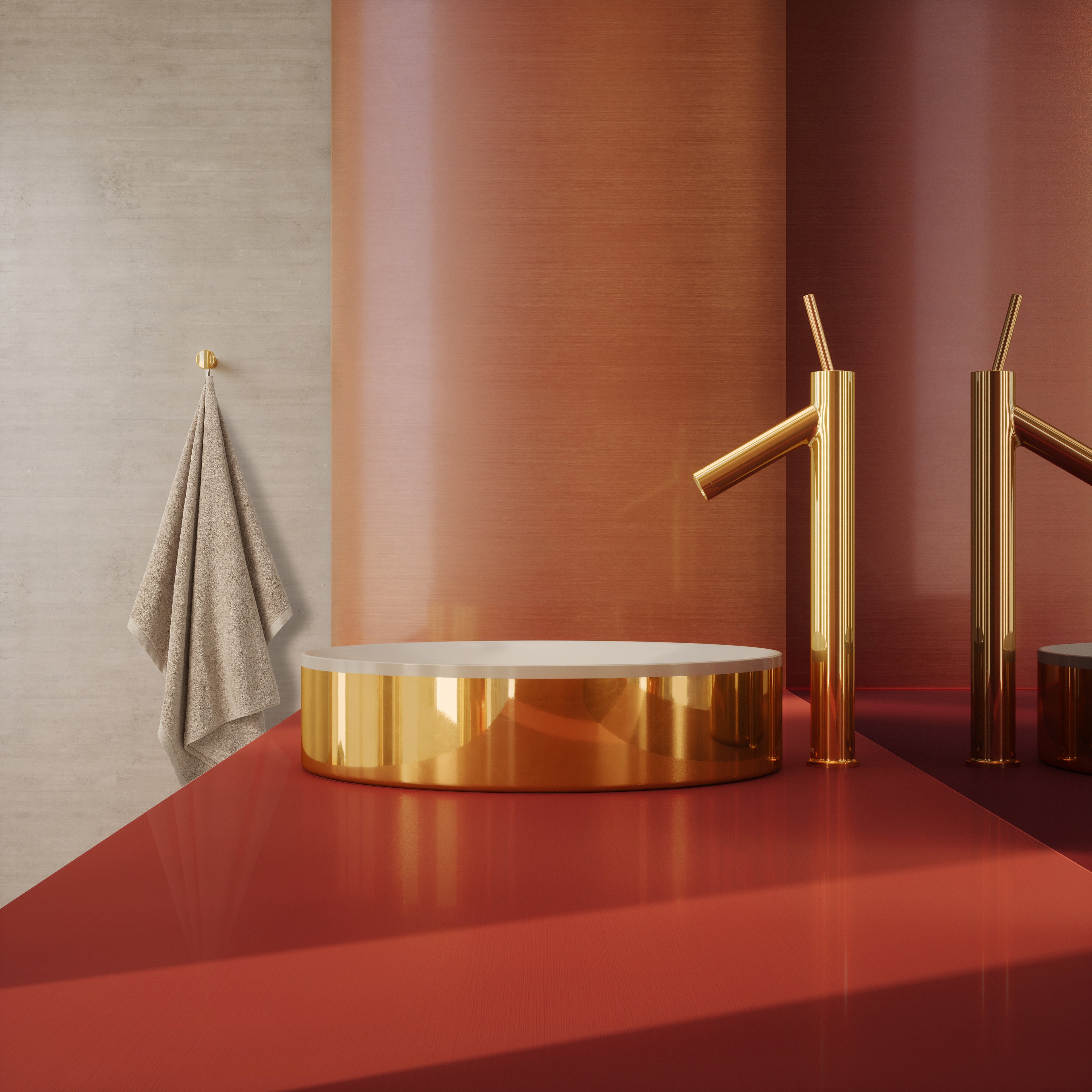 AXOR 42001990 Suite Sinks Round Sink without Overflow, 15 3/4" - Polished Gold Optic
