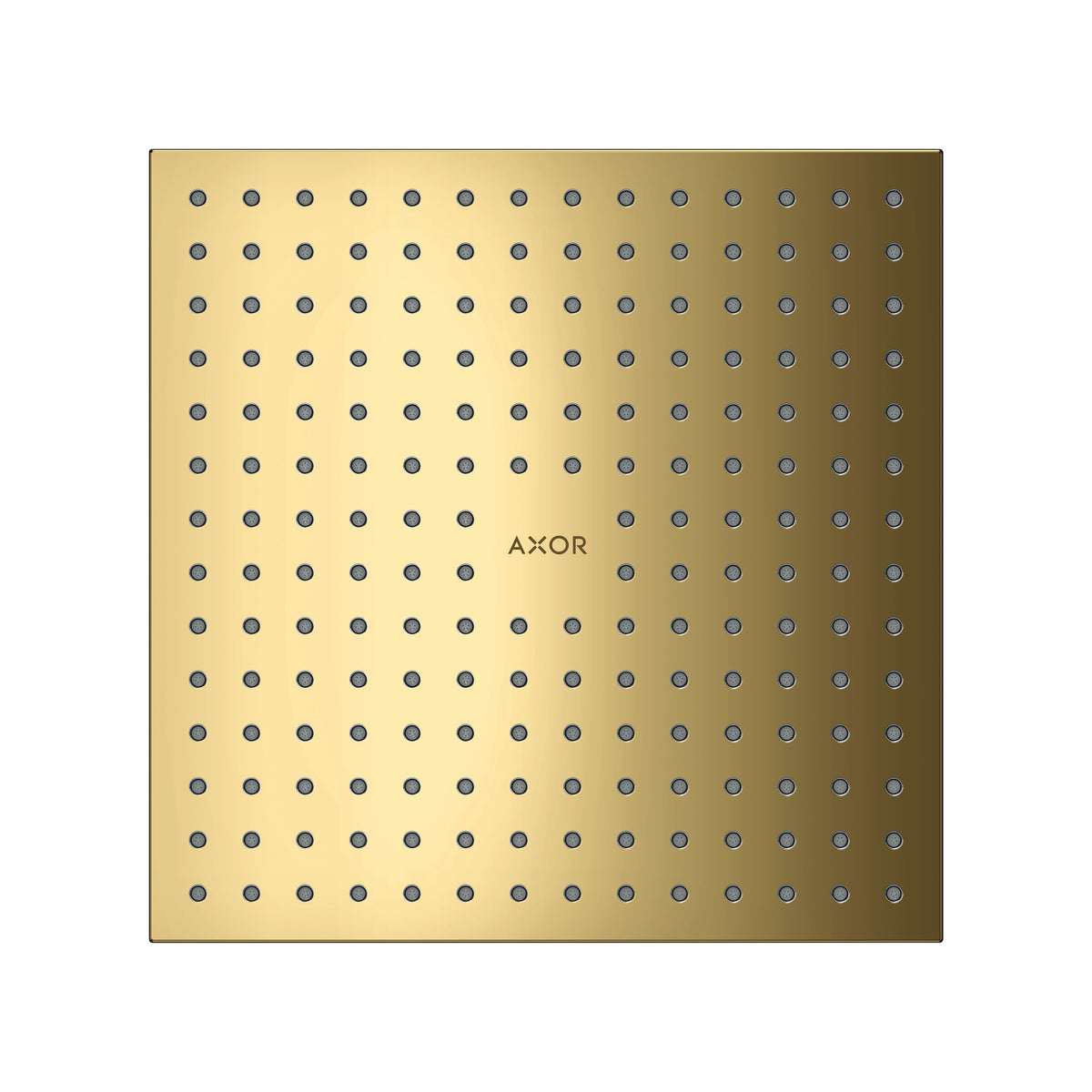 AXOR 35315991 ShowerSolutions Showerhead 250 Square 2-Jet, 1.75 GPM - Polished Gold Optic
