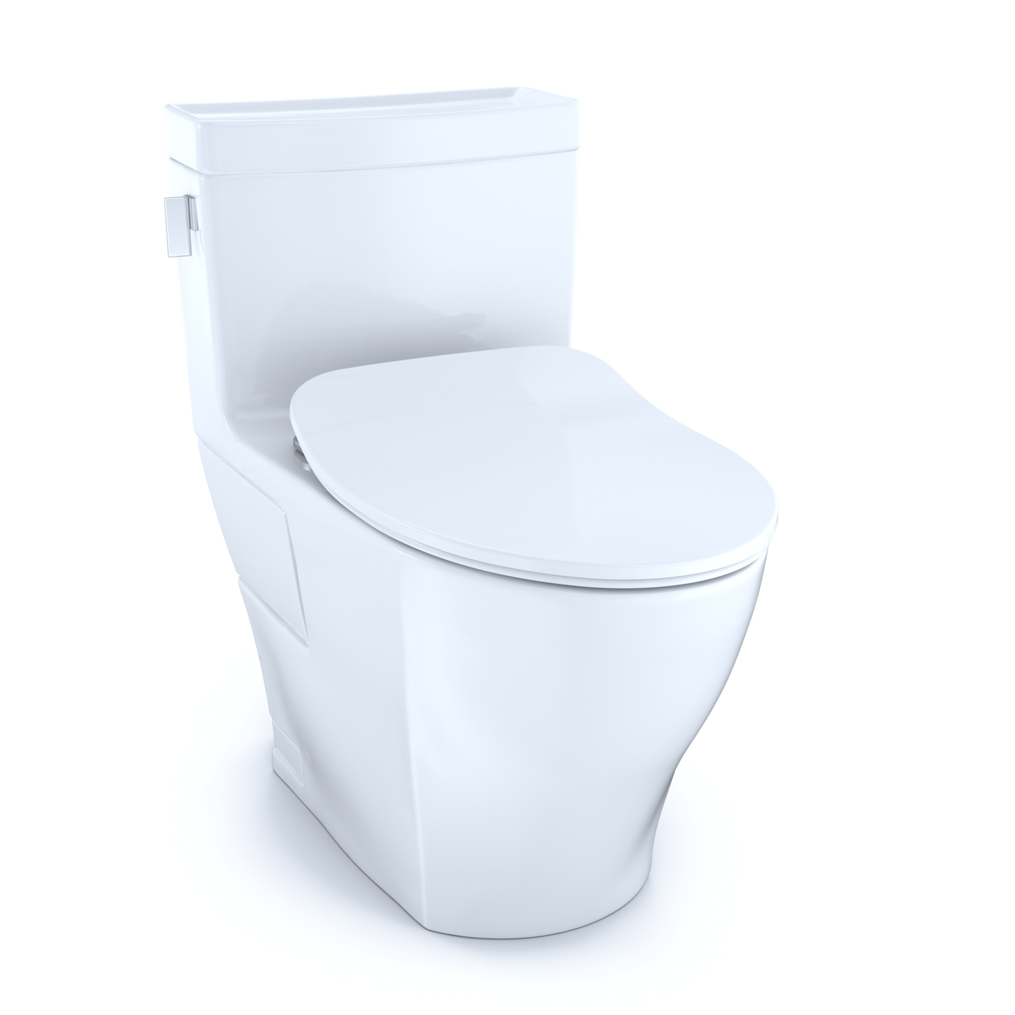 TOTO MS624234CEFG#01 Legato One-Piece Elongated 1.28 GPF Toilet with CEFIONTECT and SoftClose Seat , Cotton White