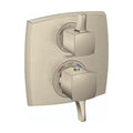 HANSGROHE 15728821 Ecostat Classic Thermostatic Trim with Volume Control and Diverter, Square - Brushed Nickel