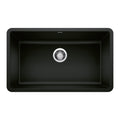 BLANCO 442931 Precis Precis SILGRANIT 30" Single Bowl Undermount Kitchen Sink - Coal Black in Coal Black