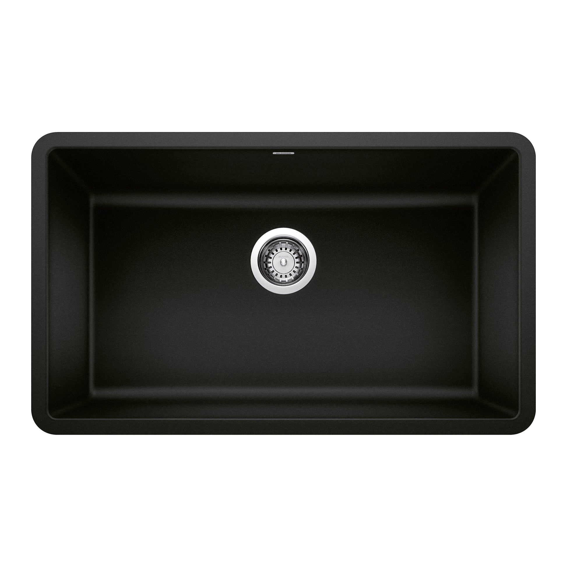 BLANCO 442931 Precis Precis SILGRANIT 30" Single Bowl Undermount Kitchen Sink - Coal Black in Coal Black