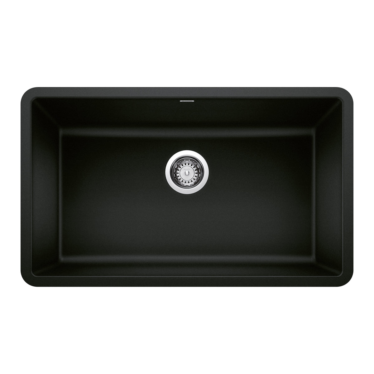 BLANCO 442931 Precis Precis SILGRANIT 30" Single Bowl Undermount Kitchen Sink - Coal Black in Coal Black