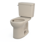 TOTO CST775CEFG#03 Drake Two-Piece Round 1.28 GPF Universal Height TORNADO FLUSH Toilet with CEFIONTECT , Bone