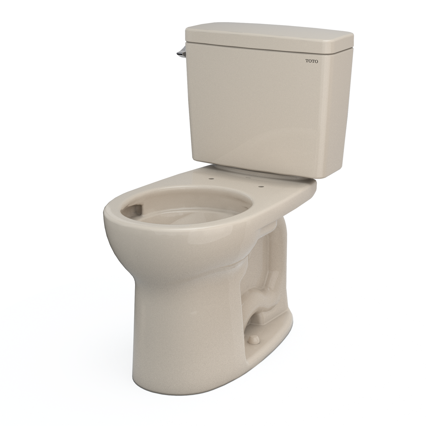 TOTO CST775CEFG#03 Drake Two-Piece Round 1.28 GPF Universal Height TORNADO FLUSH Toilet with CEFIONTECT , Bone