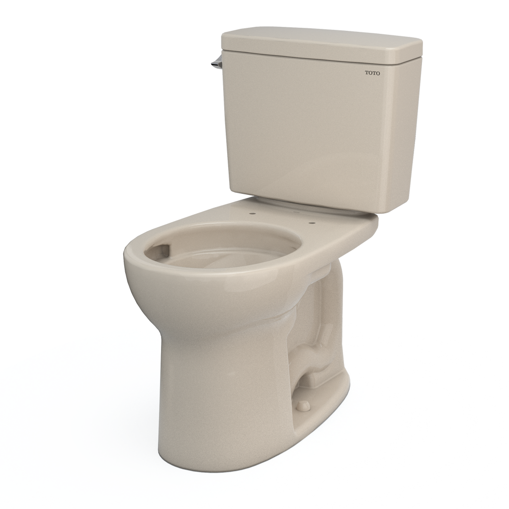 TOTO CST775CSFG#03 Drake Two-Piece Round 1.6 Gpf Universal Height Tornado Flush Toilet With Cefiontect - Bone