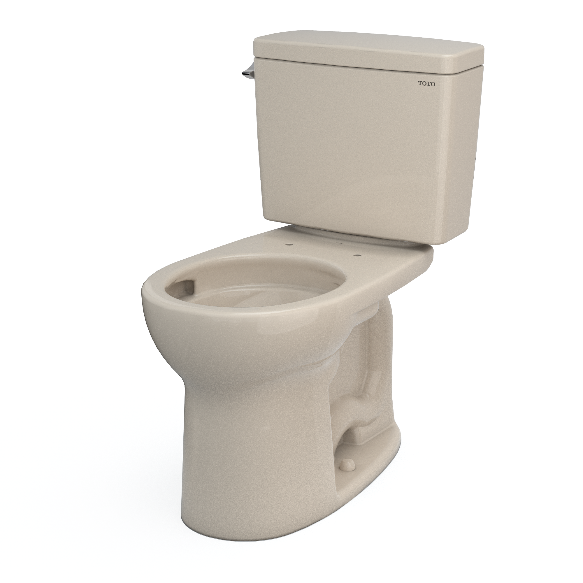 TOTO CST775CSFG#03 Drake Two-Piece Round 1.6 Gpf Universal Height Tornado Flush Toilet With Cefiontect - Bone