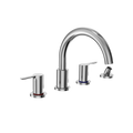 TOTO TBS01202U#CP Lb Two-Handle Deck-Mount Roman Tub Filler Trim With Handshower - Polished Chrome