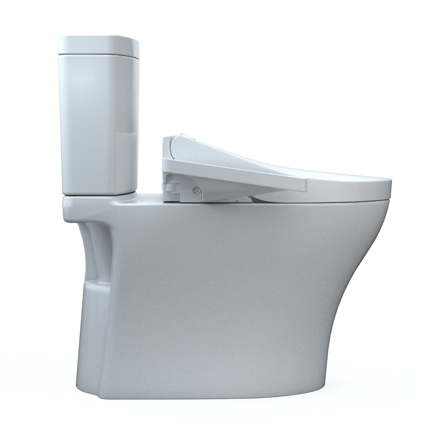 TOTO MW4463074CEMGN#01 TOTOWASHLET+  Aquia IV Two-Piece Elongated Dual Flush 1.28 and 0.9 GPF Toilet and WASHLET C2 Bidet Seat , Cotton White