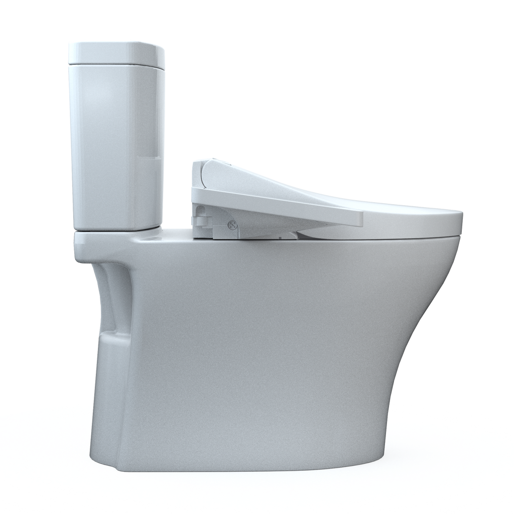 TOTO MW4463074CEMGN#01 Totowashlet+  Aquia Iv Two-Piece Elongated Dual Flush 1.28 And 0.9 Gpf Toilet And Washlet C2 Bidet Seat - Cotton White
