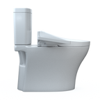 TOTO MW4463074CEMGN#01 Totowashlet+  Aquia Iv Two-Piece Elongated Dual Flush 1.28 And 0.9 Gpf Toilet And Washlet C2 Bidet Seat - Cotton White