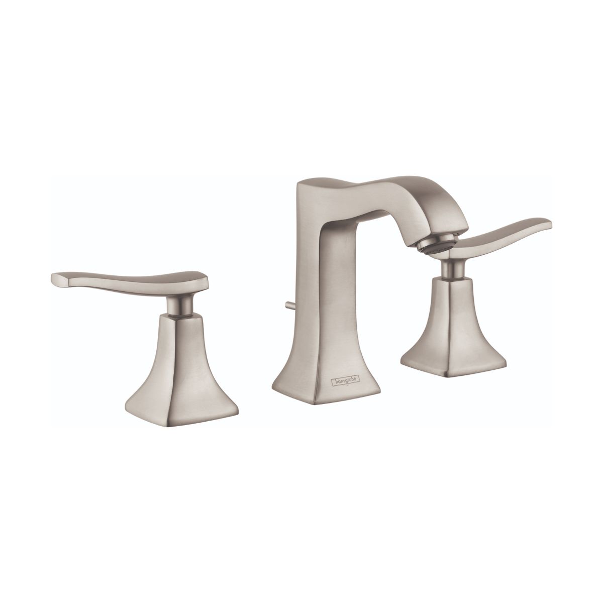 HANSGROHE 31073821 Metris C Widespread Faucet 100 with Pop-Up Drain, 1.2 GPM - Brushed Nickel