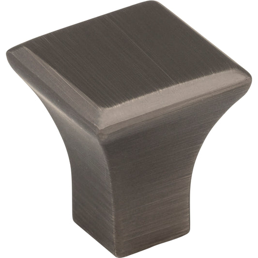 JEFFREY ALEXANDER 972S-BNBDL Marlo 7/8" Length Square Knob - Brushed Pewter