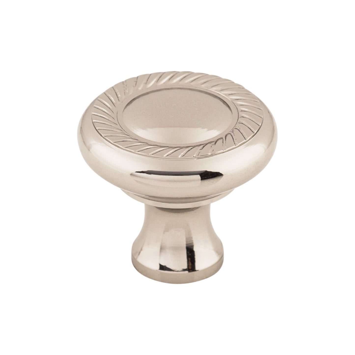 TOP KNOBS M1585 Swirl Cut 1 1/4" Diameter Round Knob - Polished Nickel