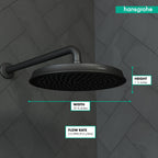 HANSGROHE 28427671 Raindance Classic Showerhead 240 1-Jet, 2.5 GPM - Matte Black