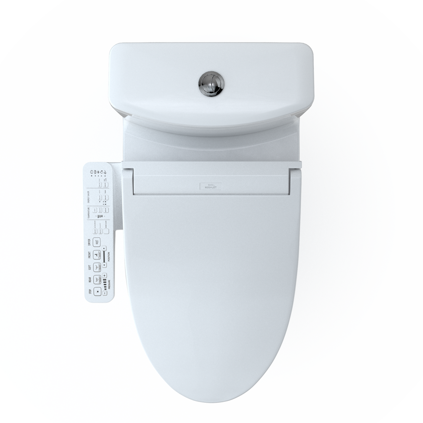 TOTO MW6463074CEMFGN#01 WASHLET+ Aquia IV One-Piece Elongated Dual Flush 1.28 and 0.9 GPF Toilet and WASHLET C2 Bidet Seat , Cotton White