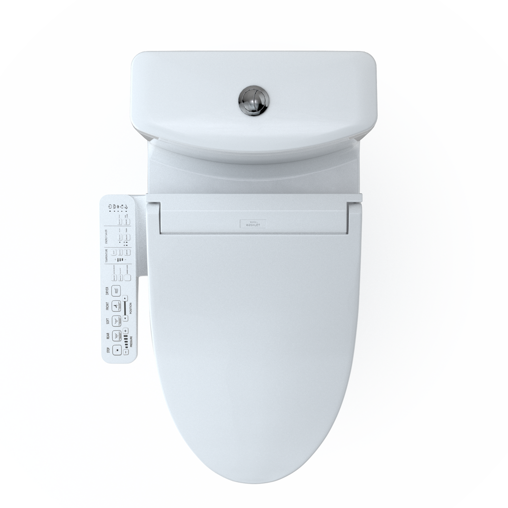 TOTO MW6463074CEMFGN#01 Washlet+ Aquia Iv One-Piece Elongated Dual Flush 1.28 And 0.9 Gpf Toilet And Washlet C2 Bidet Seat - Cotton White