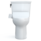 TOTO MW7863074CEFG#01 Drake Transitional Washlet+ Two-Piece Elongated 1.28 Gpf Universal Height Tornado Flush Toilet With C2 Bidet Seat - Cotton White