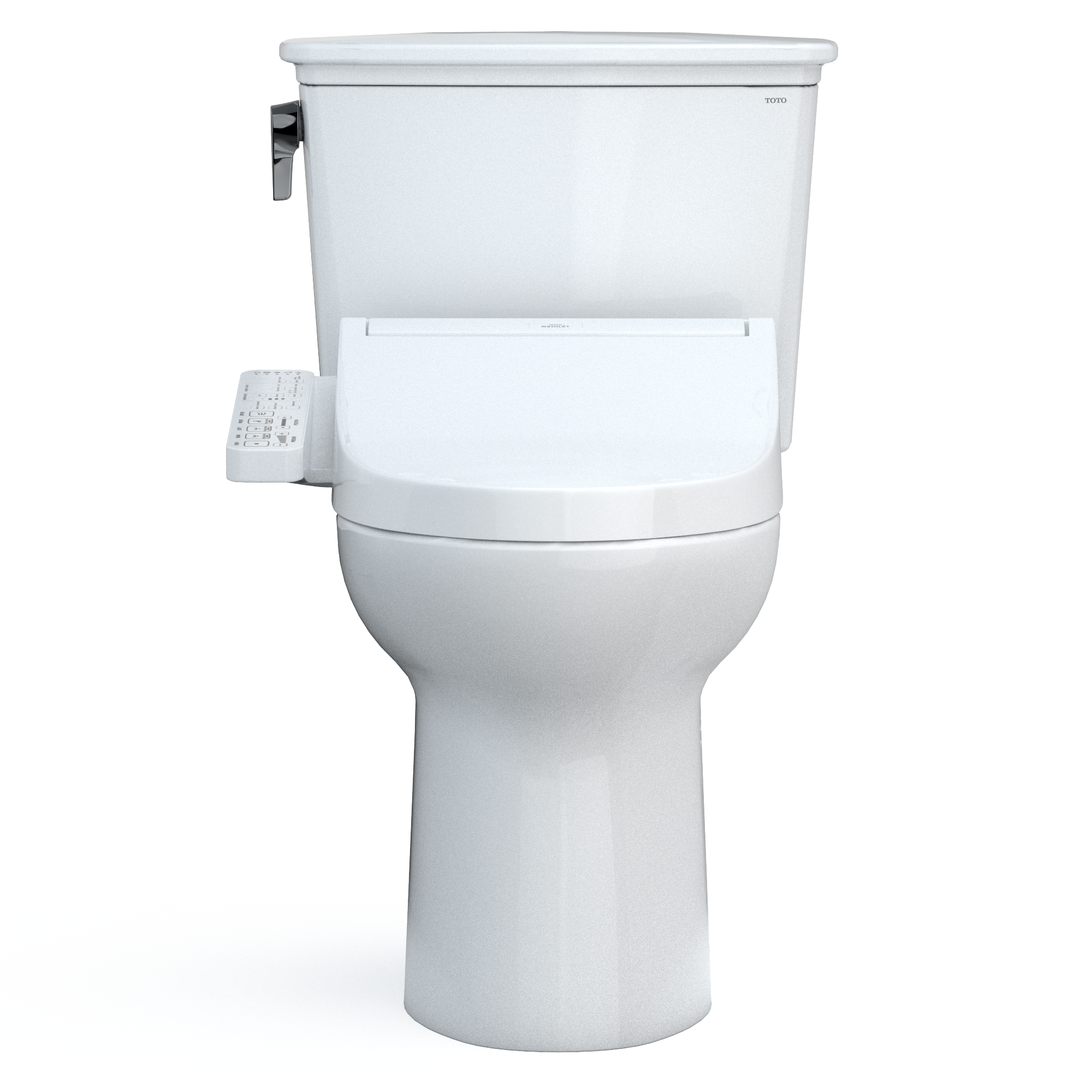 TOTO MW7863074CEFG#01 Drake Transitional Washlet+ Two-Piece Elongated 1.28 Gpf Universal Height Tornado Flush Toilet With C2 Bidet Seat - Cotton White